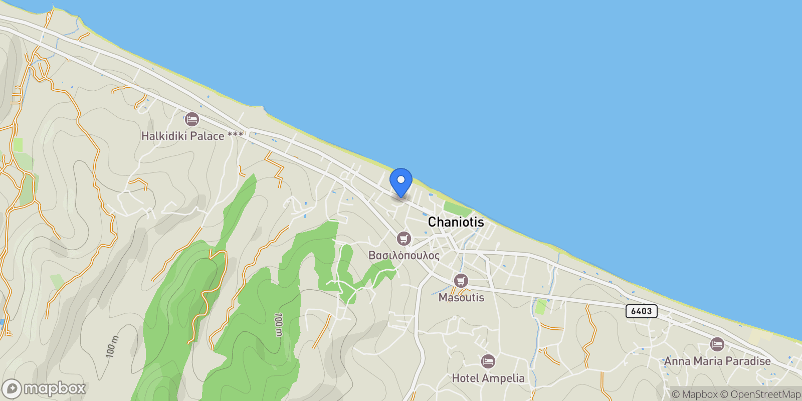 Map showing Pallini Municipal Unit, Macedonia and Thrace, Greece.