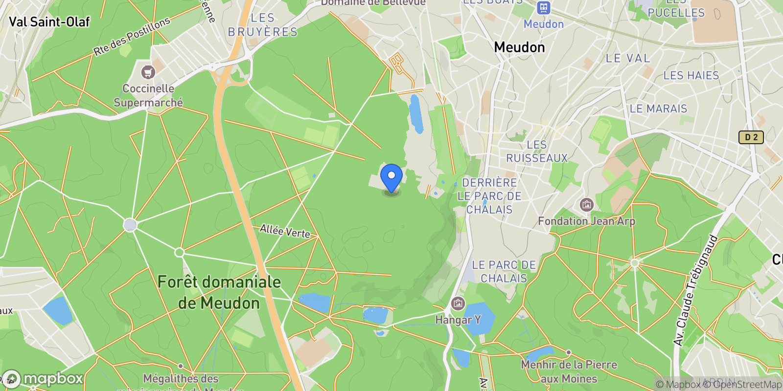 Map showing Meudon, Île-de-France, France.