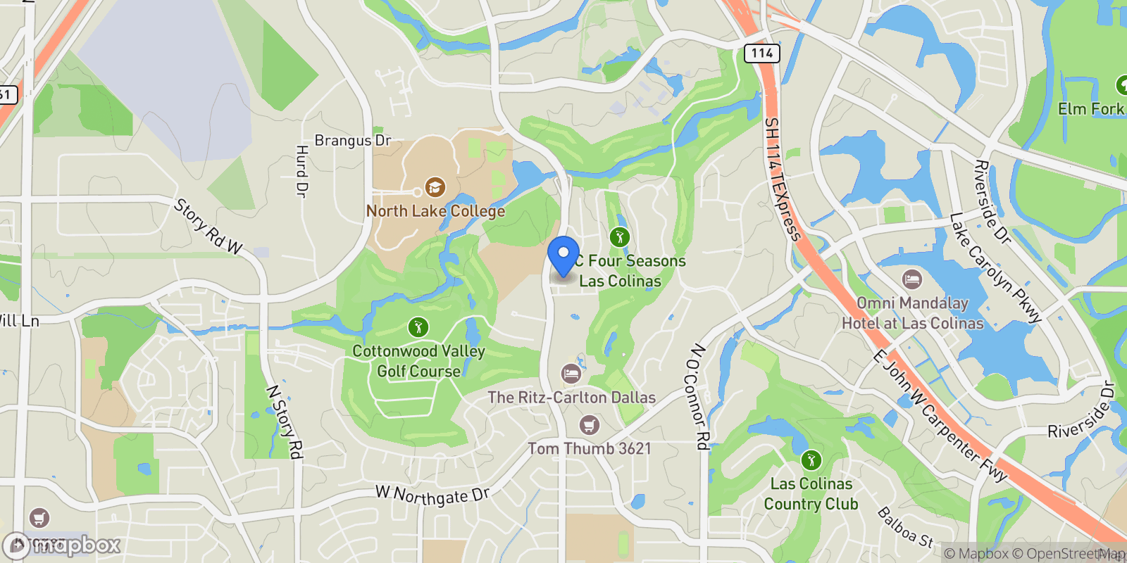 Map showing 1345 Linkside Drive, Irving, Texas, United States.