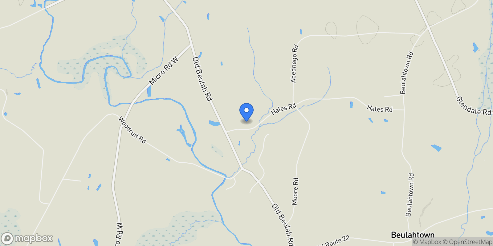 Map showing 111 Hales Road, Kenly, North Carolina, United States.