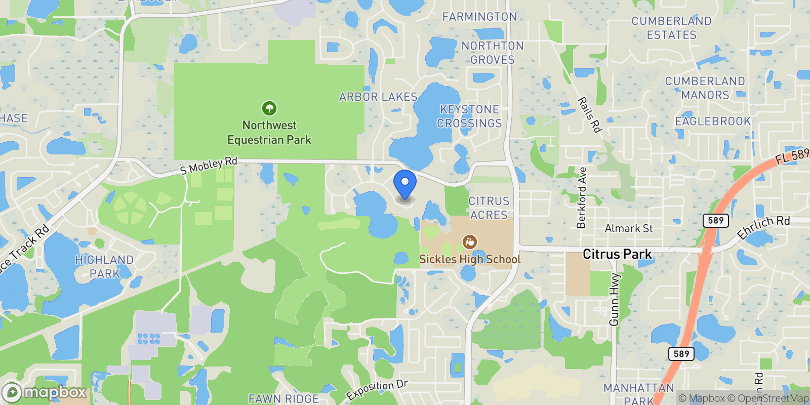 Map showing 9127 Tillinghast Drive, Tampa, FL 33626, Tampa, Florida, United States.