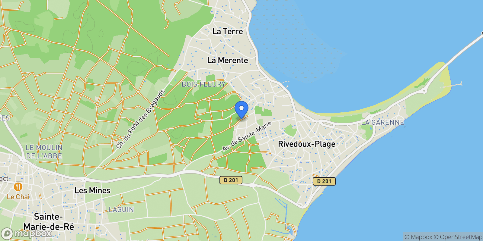 Map showing Rivedoux-Plage, Nouvelle-Aquitaine, France.