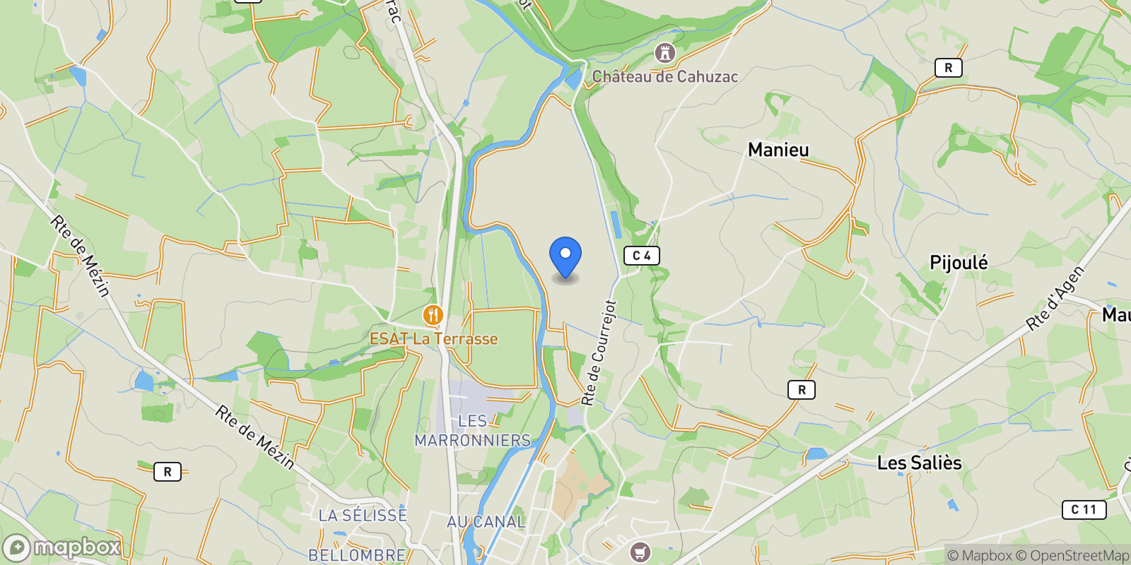 Map showing Condom, Occitanie, France.