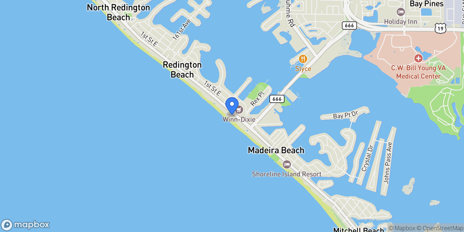 Map showing 15208 Gulf Boulevard , 408, Madeira Beach, FL 33708, Madeira Beach, Florida, United States.