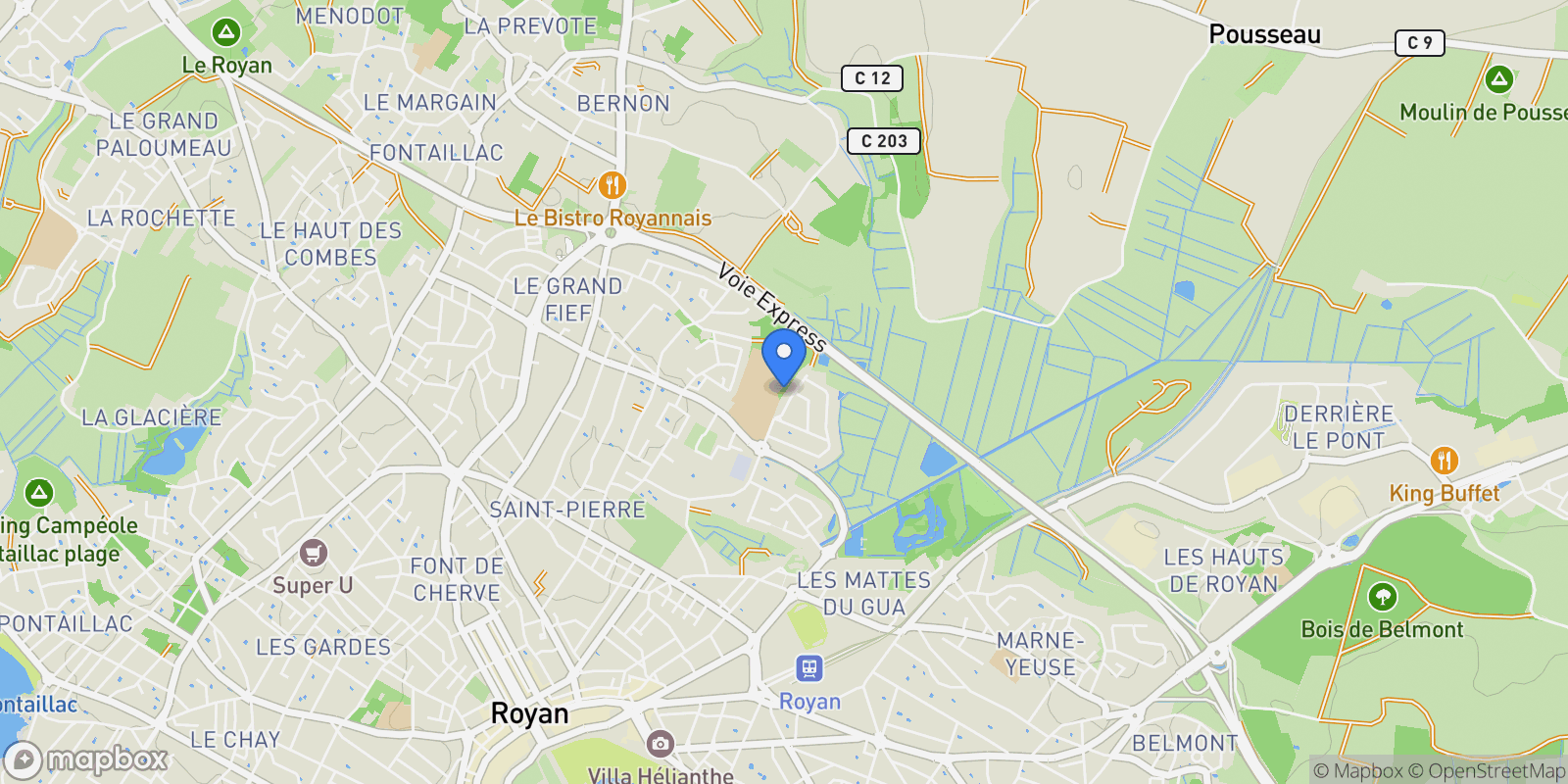 Map showing Le Chay, Royan, Nouvelle-Aquitaine, France.