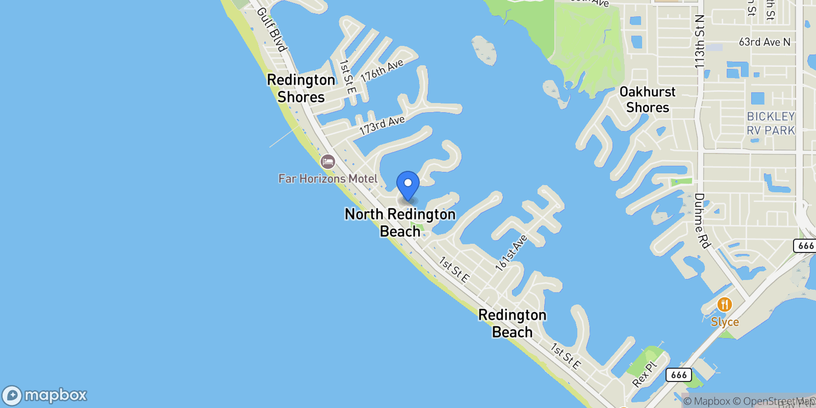 Map showing 113 Yacht Club Circle, North Redington Beach, FL 33708, Madeira Beach, Florida, United States.