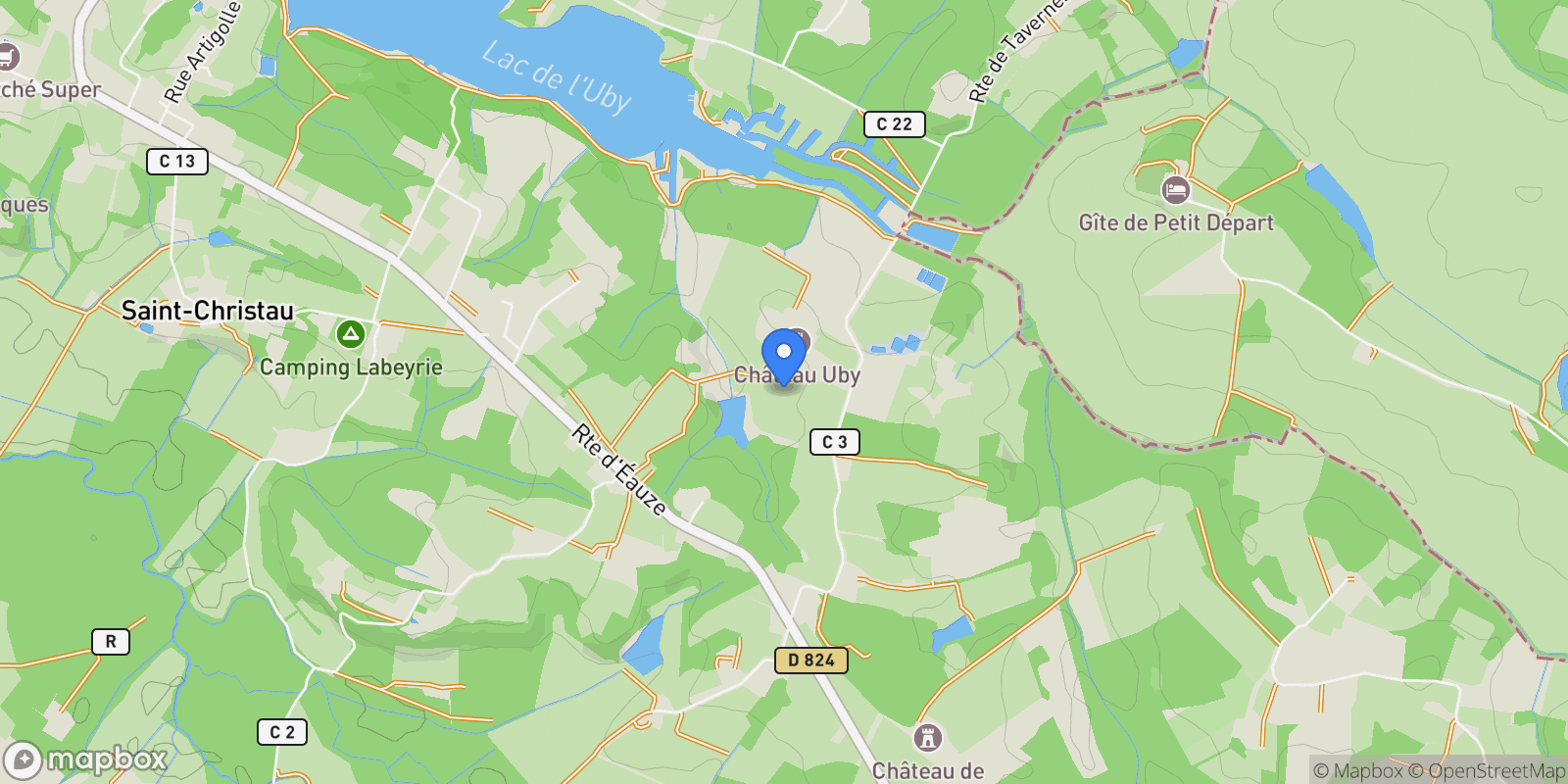Map showing Cazaubon, Occitanie, France.