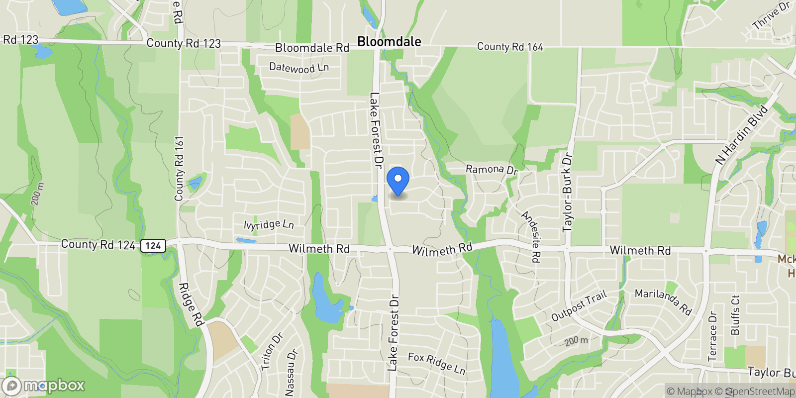 Map showing 4740 Baytown Lane, McKinney, Texas, United States.