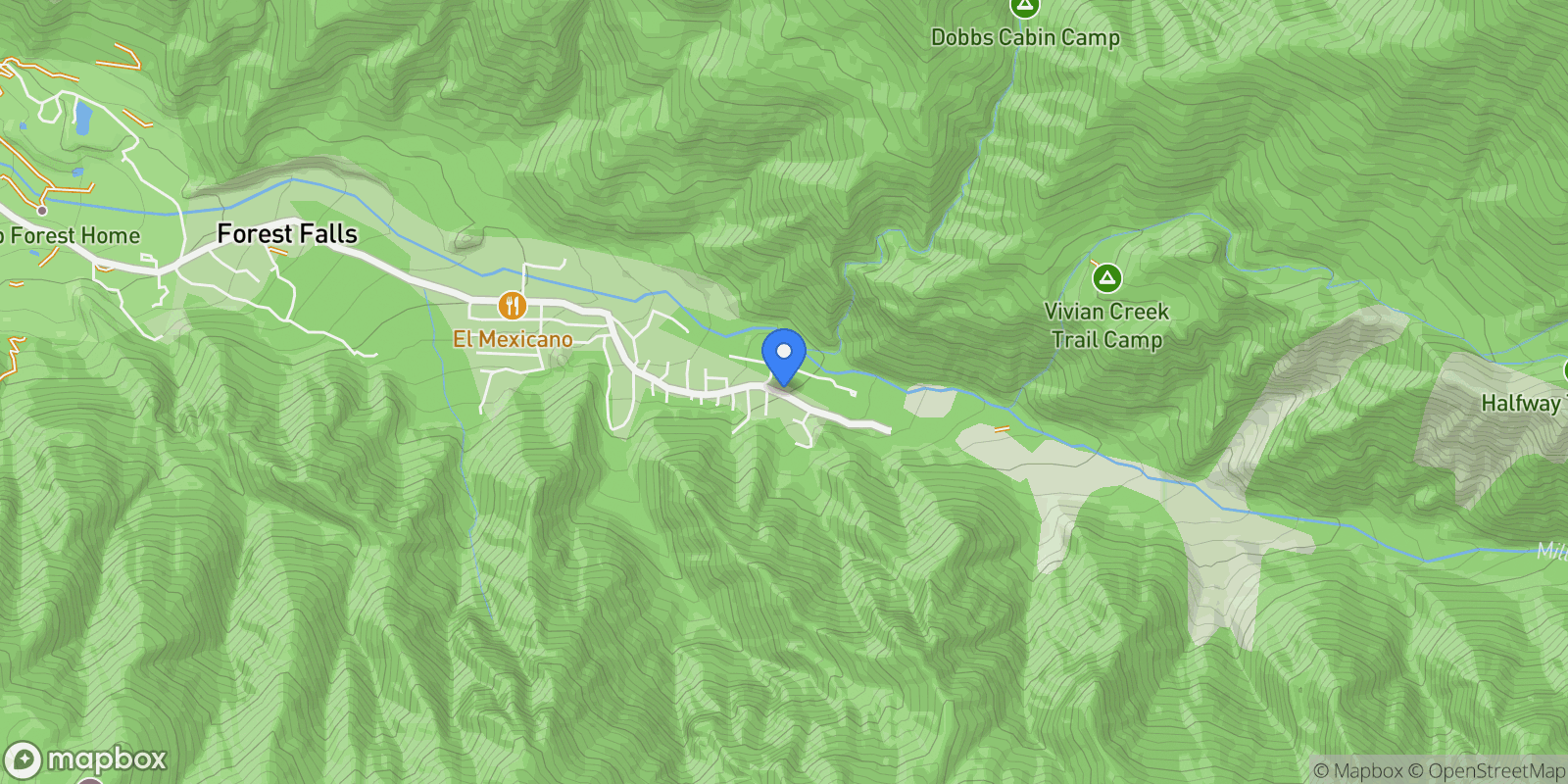 Map showing 41560 Alder Drive, Forest Falls, CA 92339, Forest Falls, California, United States.