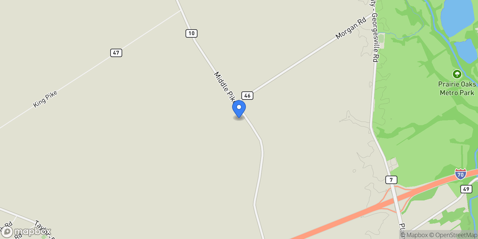 Map showing 3150 Middle Pike, West Jefferson, OH 43162, West Jefferson, Ohio, United States.