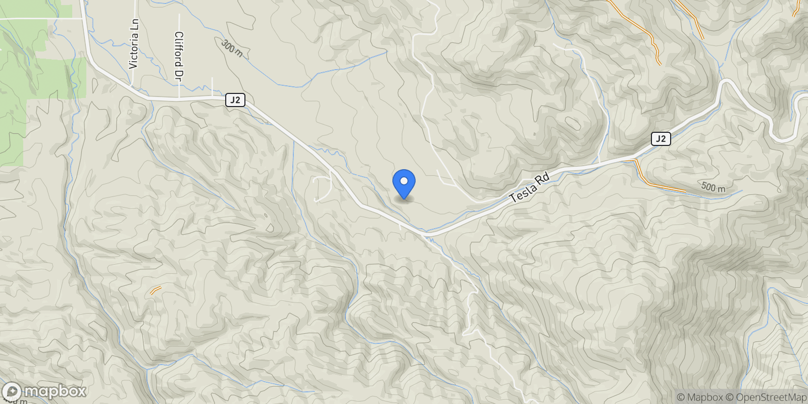 Map showing 12200 Tesla Rd, Livermore, California, United States.