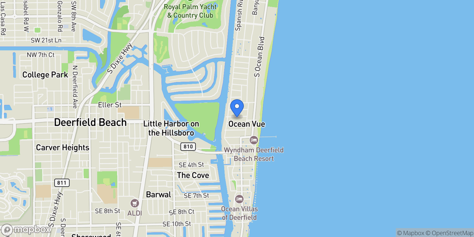 Map showing 1944 NE 5th St, Deerfield Beach, Florida, United States.