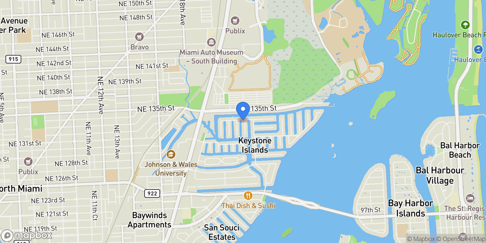 Map showing 13240 Coronado Ln, North Miami Beach, Florida, United States.