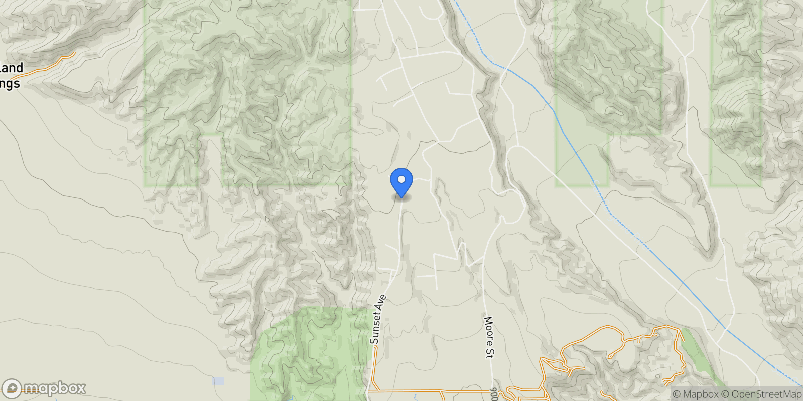 Map showing 11055 Sunset, Banning, CA 92220, Banning, California, United States.
