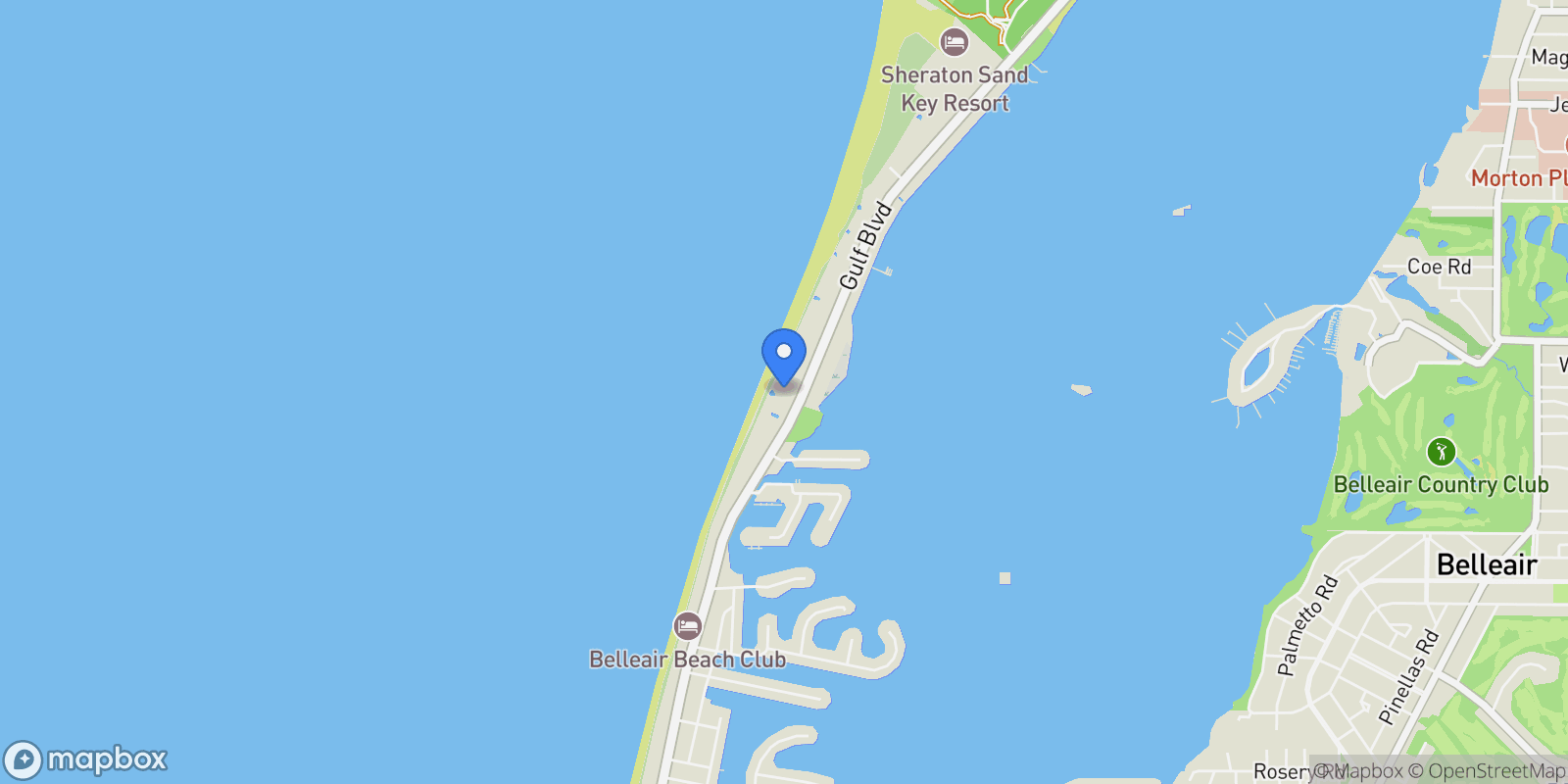 Map showing 1520 Gulf Boulevard, #906, Clearwater Beach, FL, 33767, USA, Clearwater, Florida, United States.