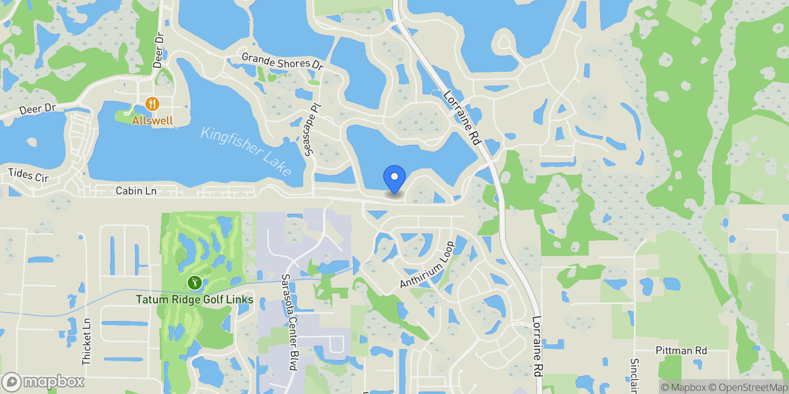 Map showing 7919 Waterbend Trail, #None, Sarasota, FL, 34240, USA, Sarasota, Florida, United States.