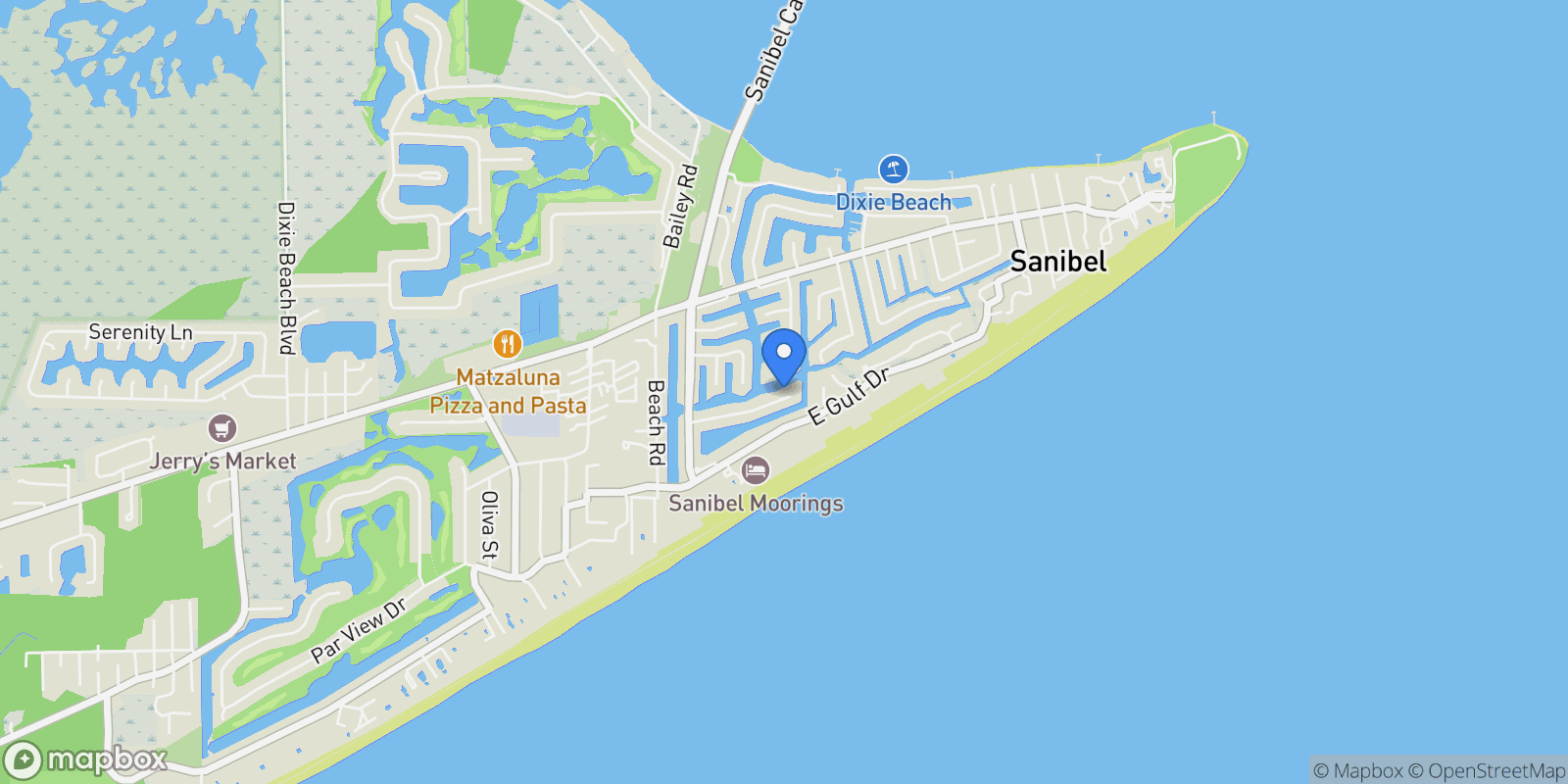 Map showing 734 Sand Dollar Drive, #None, Sanibel, FL, 33957, USA, Sanibel, Florida, United States.