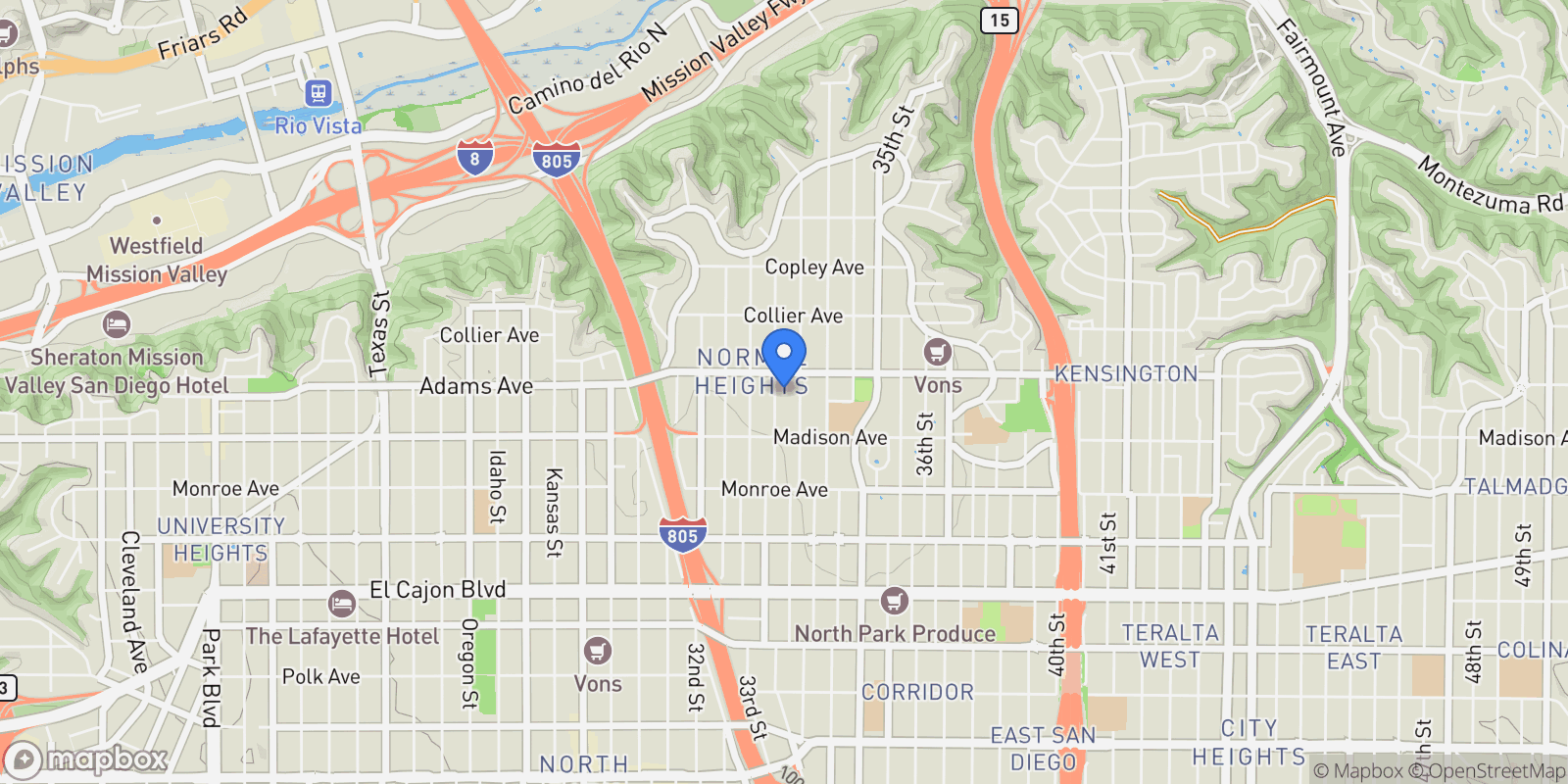 Map showing 4669 Felton Street, San Diego, California, United States.