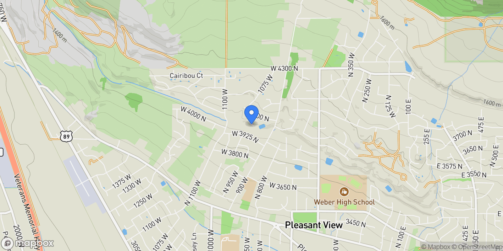 Map showing 3961 N 1050 W, Ogden, Utah, United States.