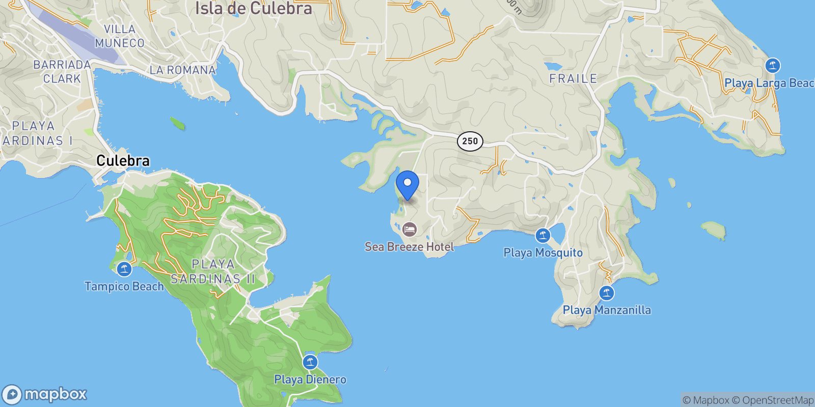 Map showing Culebra BARRIO FRAILES 8, Fraile, Culebra, Puerto Rico.
