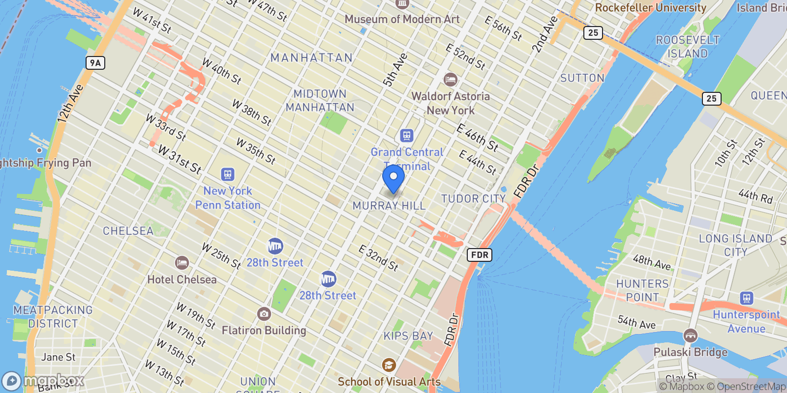 Map showing 310 LEXINGTON AVE, New York, New York, United States.