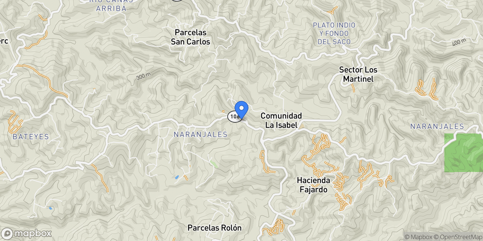 Map showing Las Marias KM 16.6 PR 106 198, Mayagüez, Mayagüez, Puerto Rico.