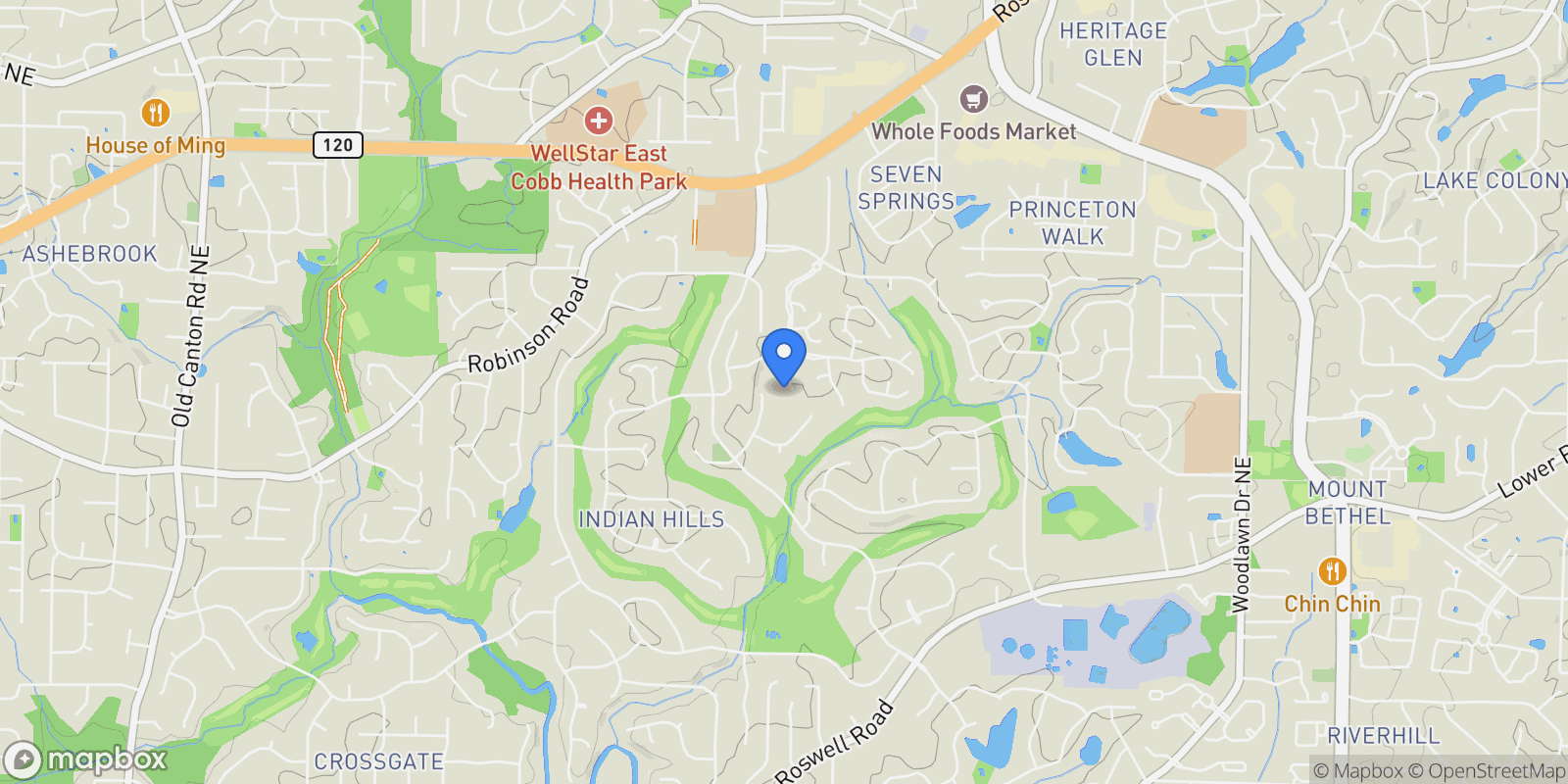 Map showing Marietta, Georgia, United States.