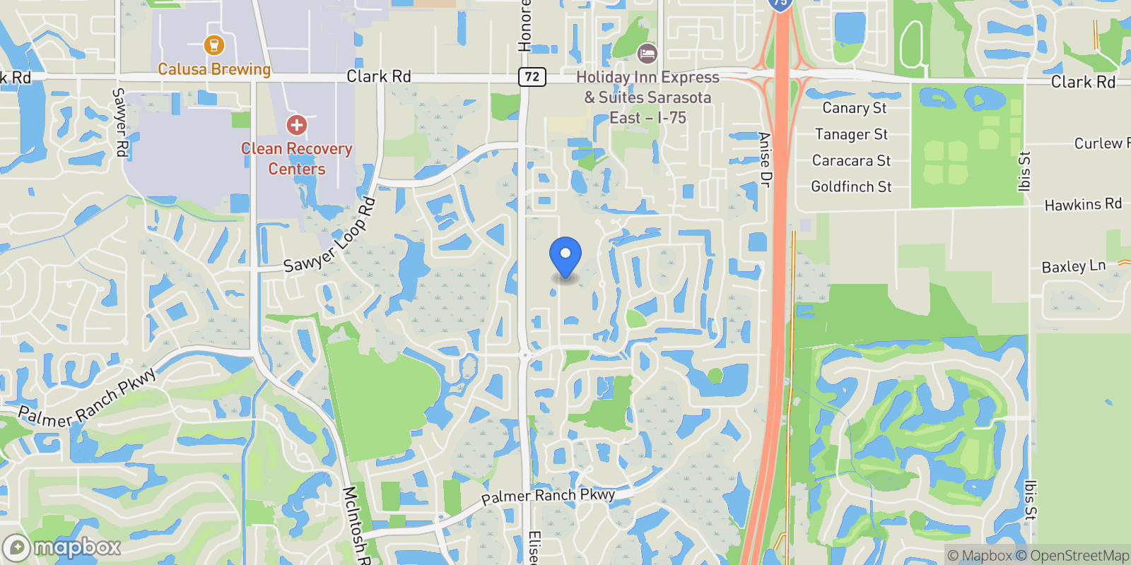 Map showing 6677 Mandarin Road, #None, Sarasota, FL, 34238, USA, Sarasota, Florida, United States.