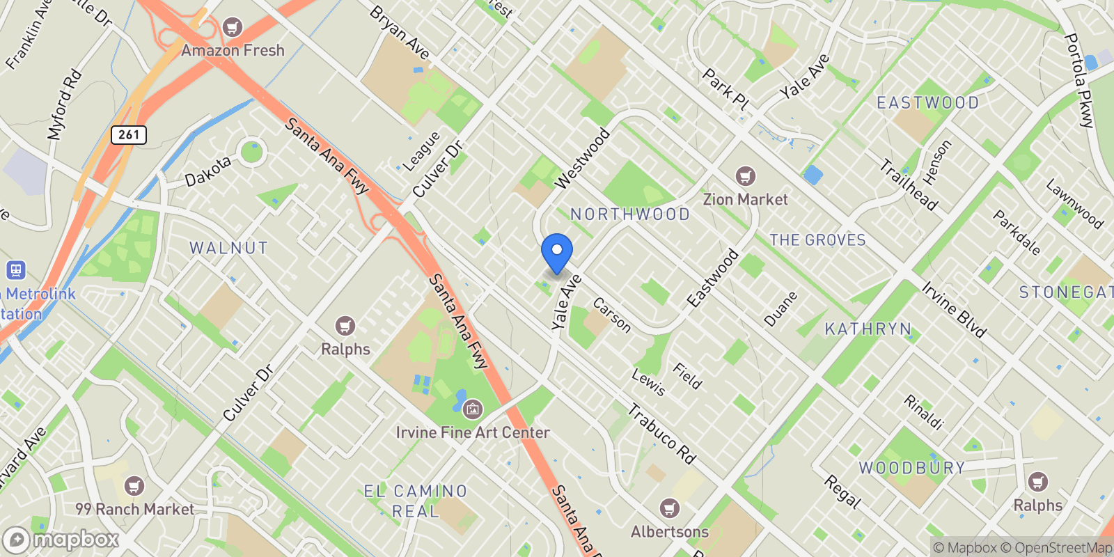 Map showing 4 Gettysburg, Irvine, California, United States.
