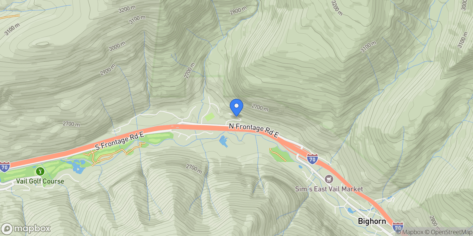 Map showing 3235 Katsos Ranch Road, Vail, Colorado, United States.