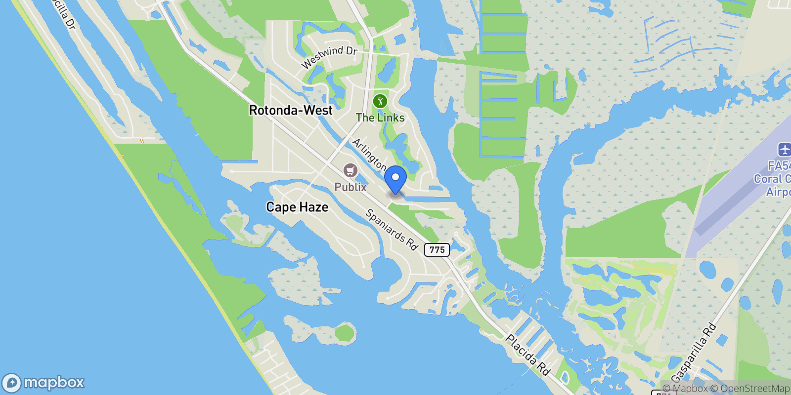 Map showing 10110 Creekside Drive, #None, Placida, FL, 33946, USA, Placida, Florida, United States.