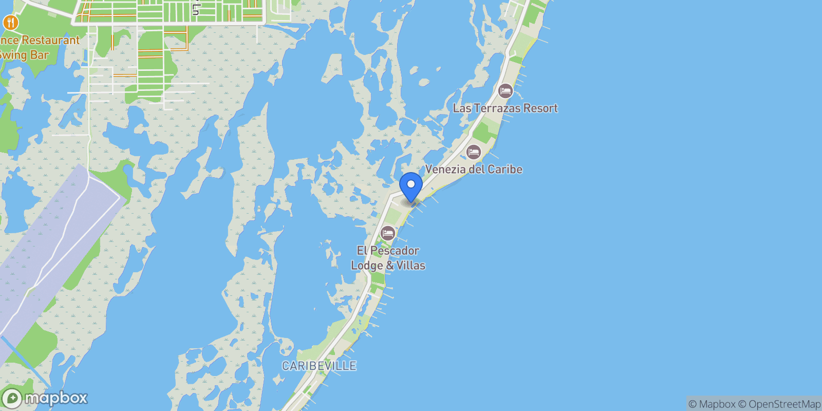 Map showing Belizean Cove Estate Villa 7, San Pedro, Corozal District, Belize.