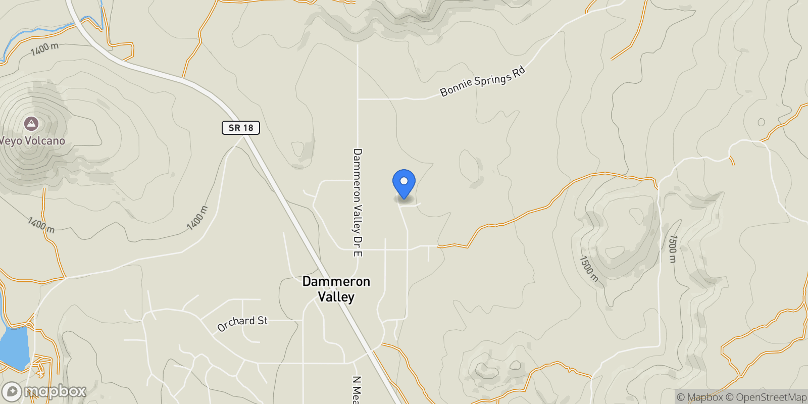 Map showing 178 PEREGRINE CIR, Dammeron Valley, Utah, United States.