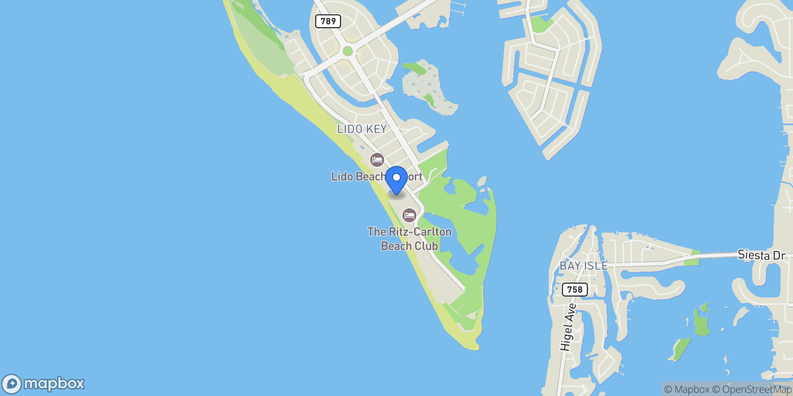 Map showing 1100 Benjamin Franklin Drive, #604, Sarasota, FL, 34236, USA, Sarasota, Florida, United States.