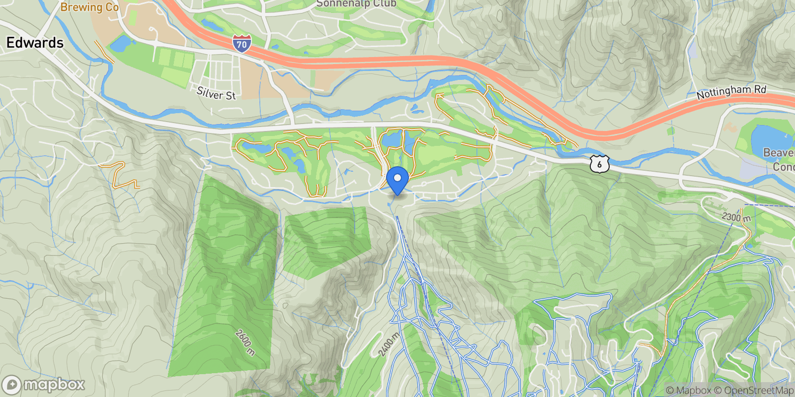 Map showing 627 Sawatch Drive 108, Edwards, Colorado, United States.