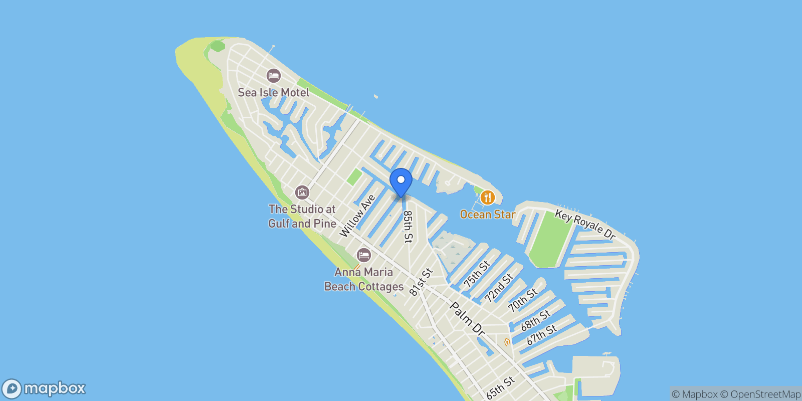 Map showing 242 Oak Avenue, Anna Maria, FL, 34216, USA, Holmes Beach, Florida, United States.