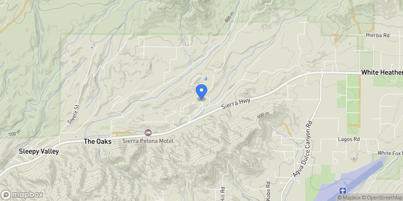Map showing 11709 Mint Canyon Road, Santa Clarita, California, United States.