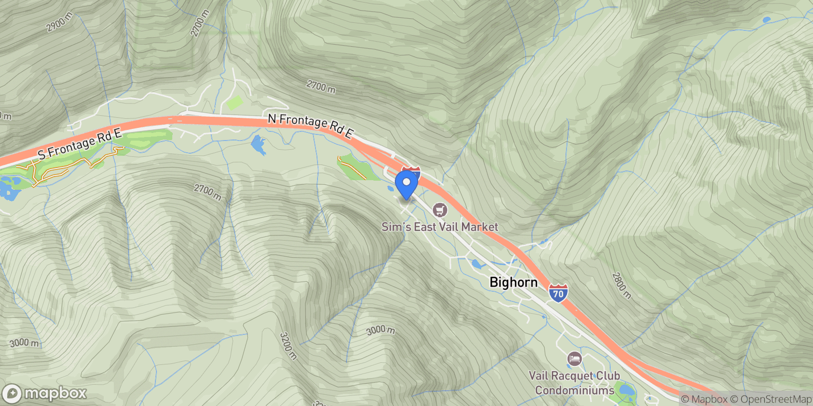 Map showing 3827 Lupine Drive B, Vail, Colorado, United States.