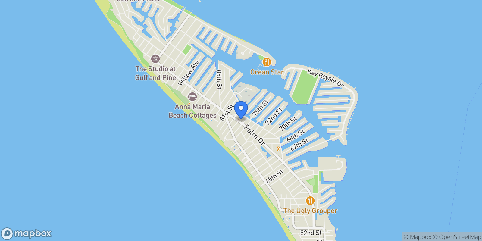 Map showing 401 77th Street, Holmes Beach, FL, 34217, USA, Holmes Beach, Florida, United States.