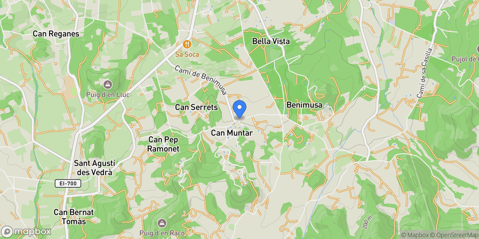 Map showing Sant Josep de sa Talaia, Balearic Islands, Spain.