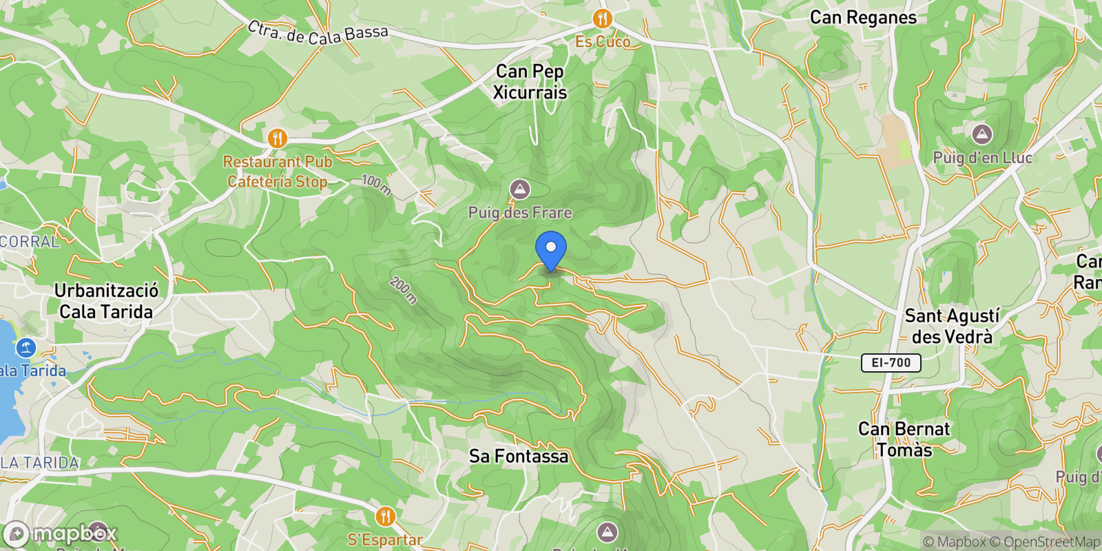 Map showing Sant Josep de sa Talaia, Balearic Islands, Spain.