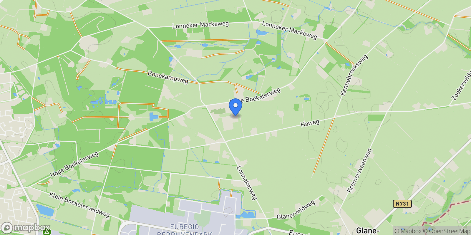Map showing Lonnekerweg 298, 7532 RD Enschede, Netherlands, Enschede, Overijssel, Netherlands.