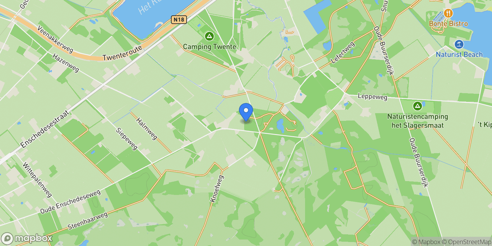 Map showing Hagmolenbeekweg 58, 7546 PN Enschede, Netherlands, Enschede, Overijssel, Netherlands.