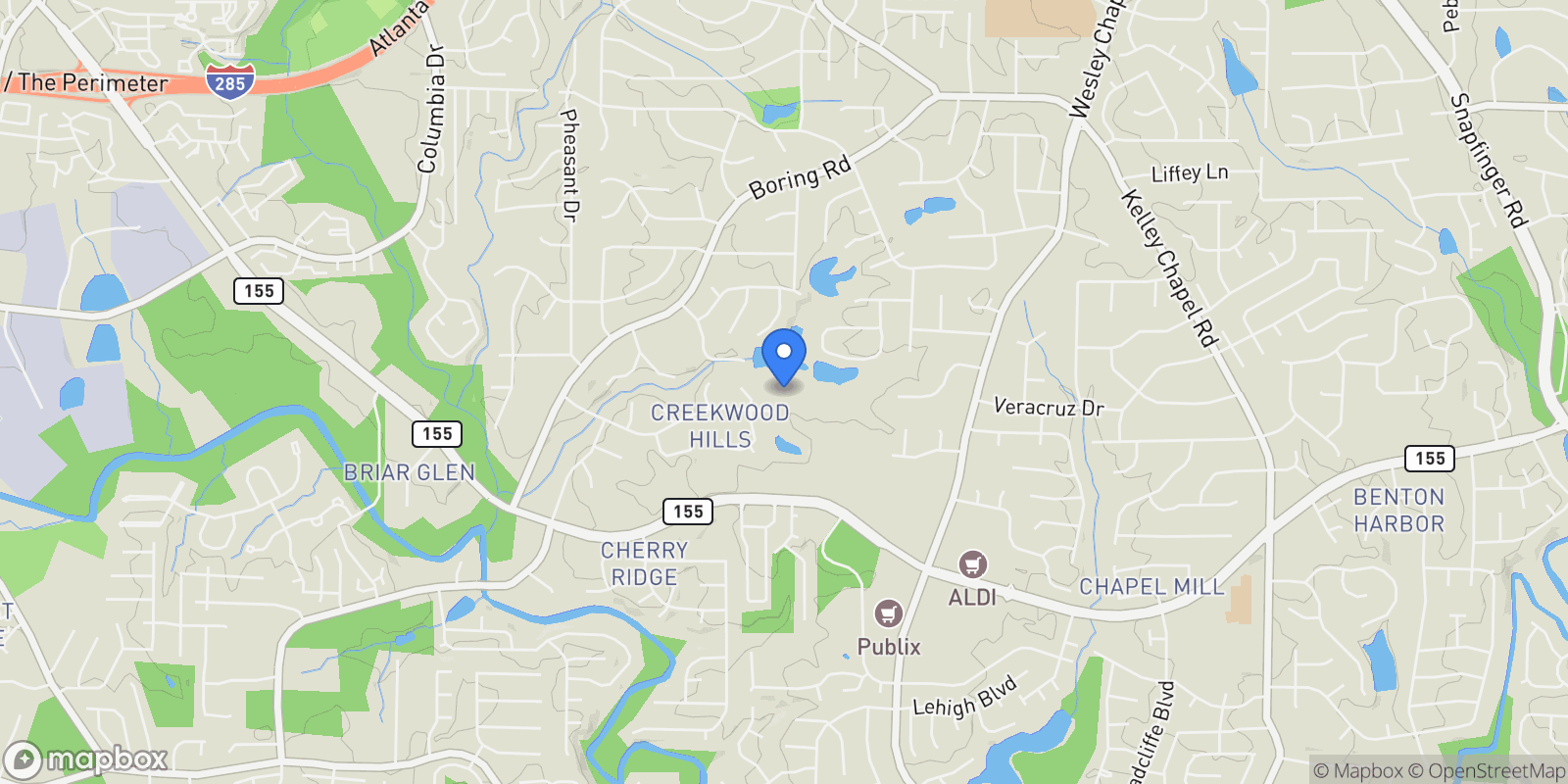 Map showing Decatur, Georgia, United States.