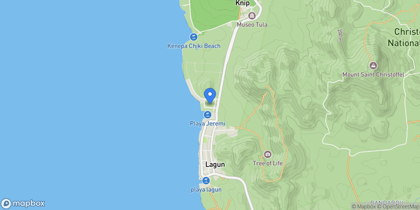 Map showing 8VJ2+43, Lagun, Curaçao, Lagun, Curaçao.