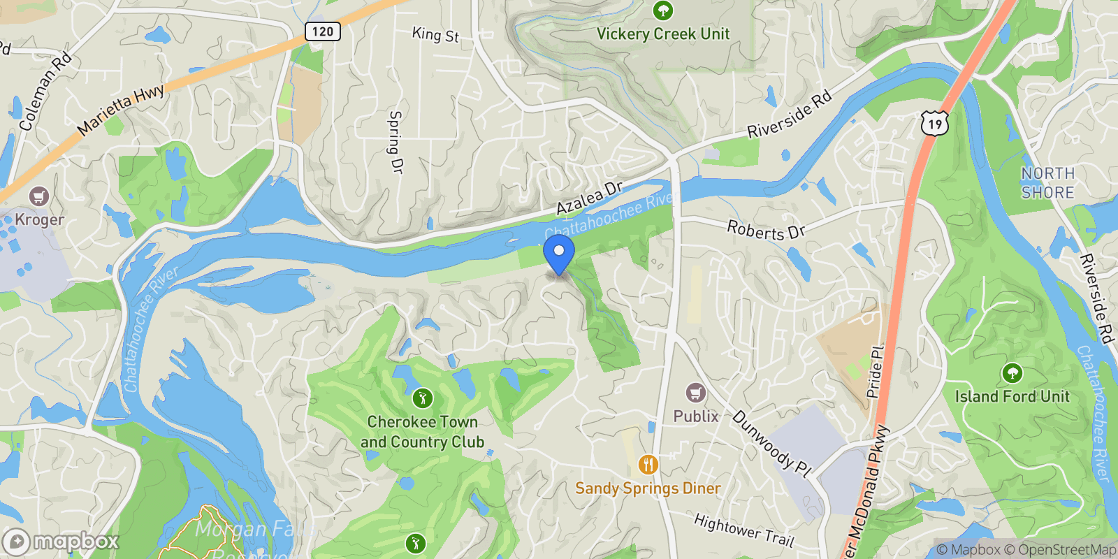 Map showing Atlanta, Georgia, United States.