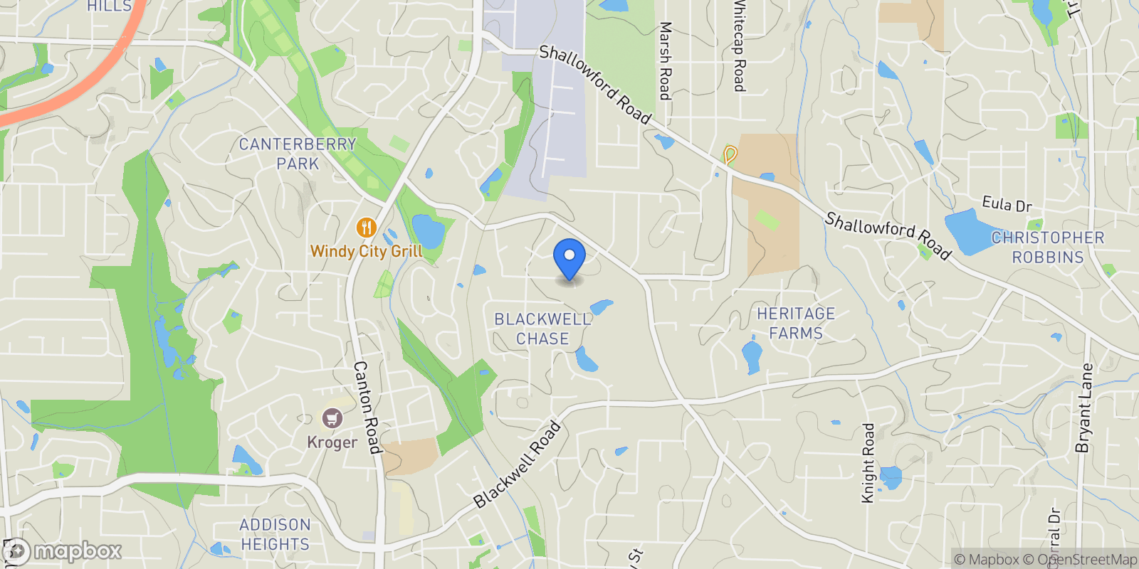 Map showing Marietta, Georgia, United States.