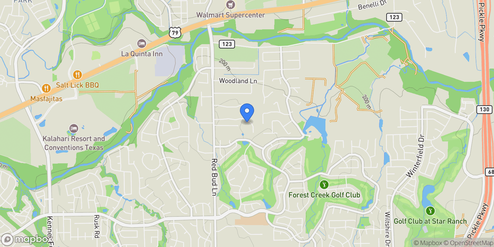 Map showing 3345 Vintage Drive, Round Rock, Texas, United States.