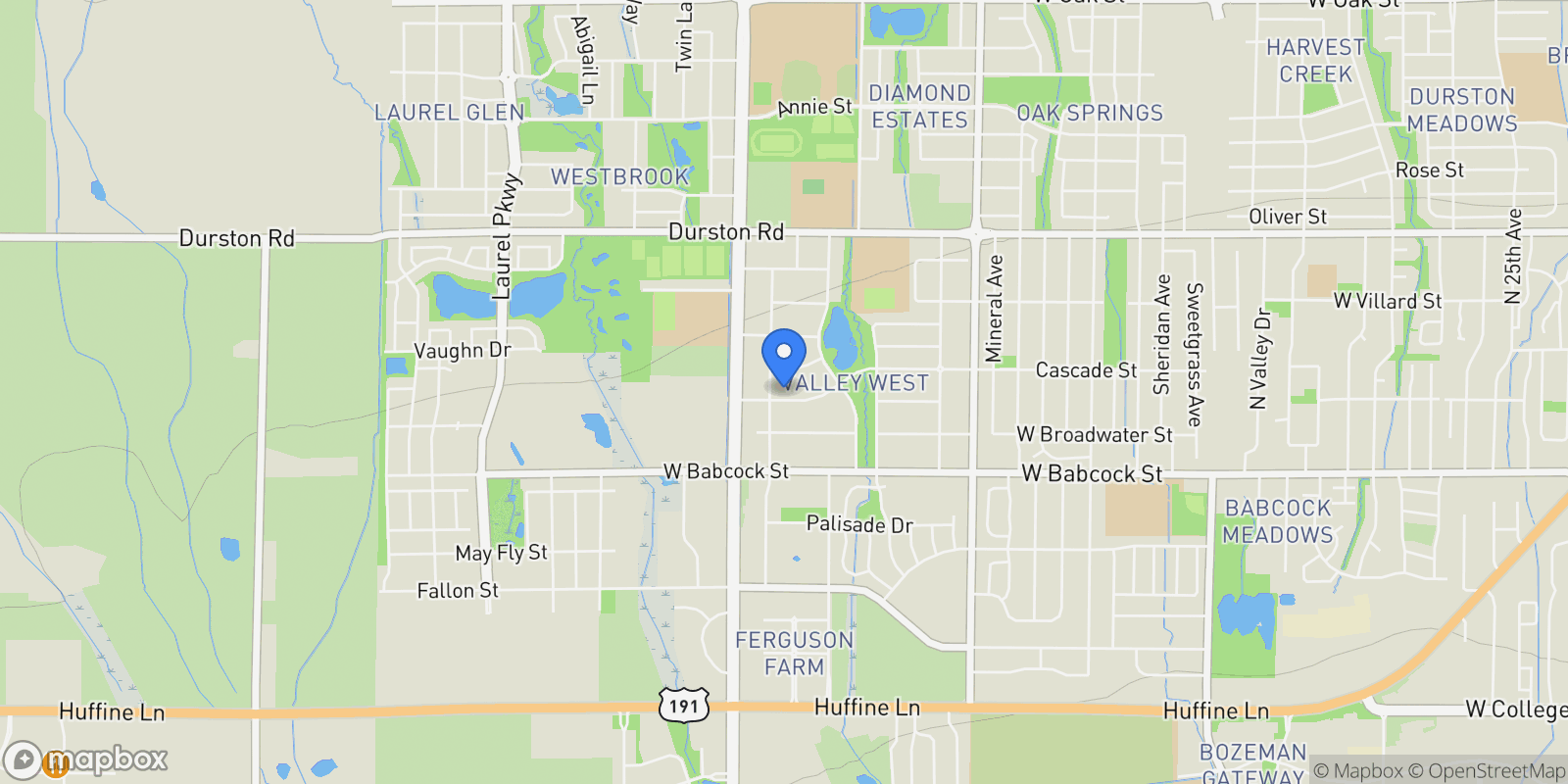 Map showing 4619 Cascade Street, Bozeman, Montana, United States.