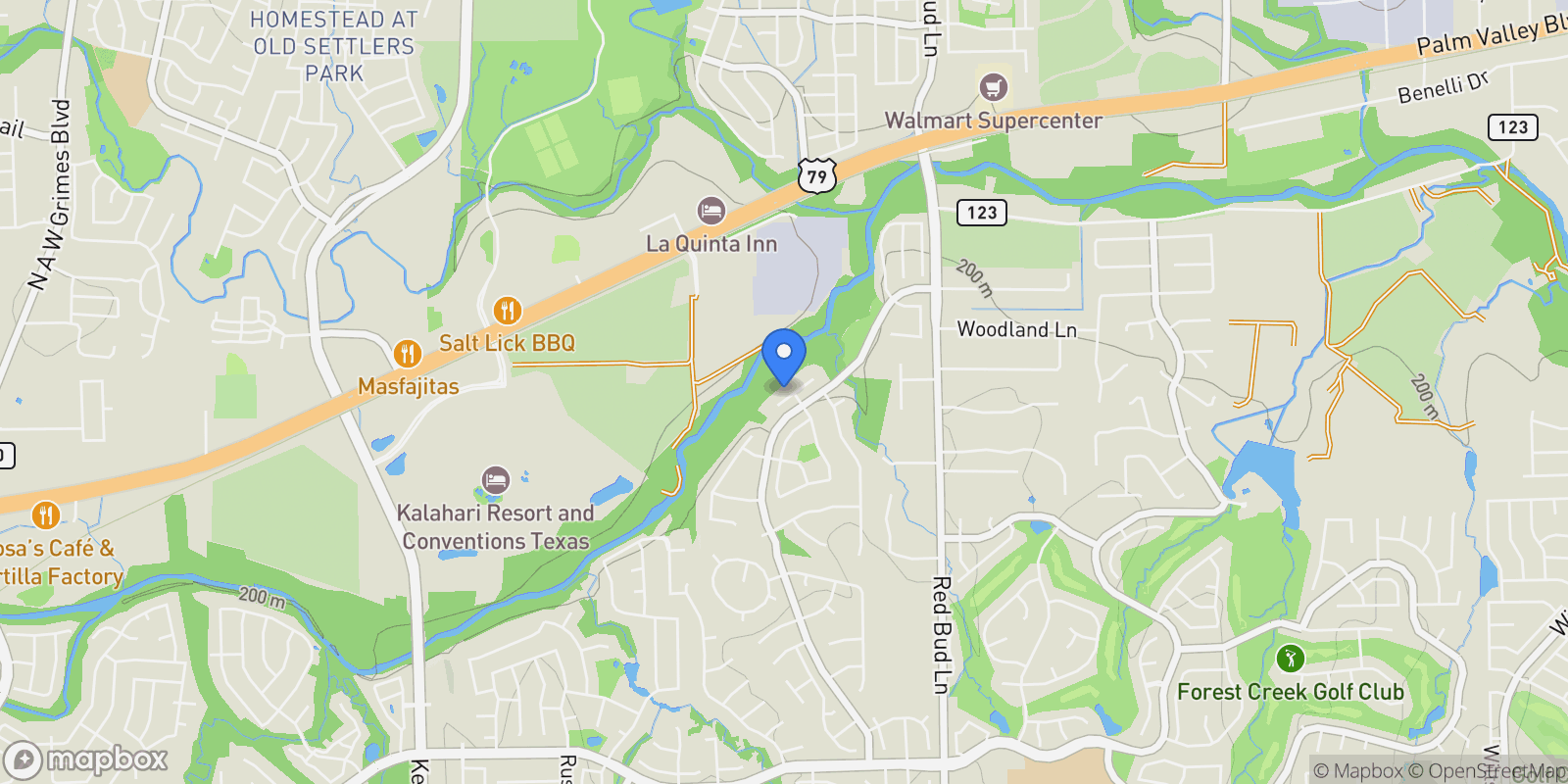 Map showing 432 Freeman Park Place, Round Rock, Texas, United States.